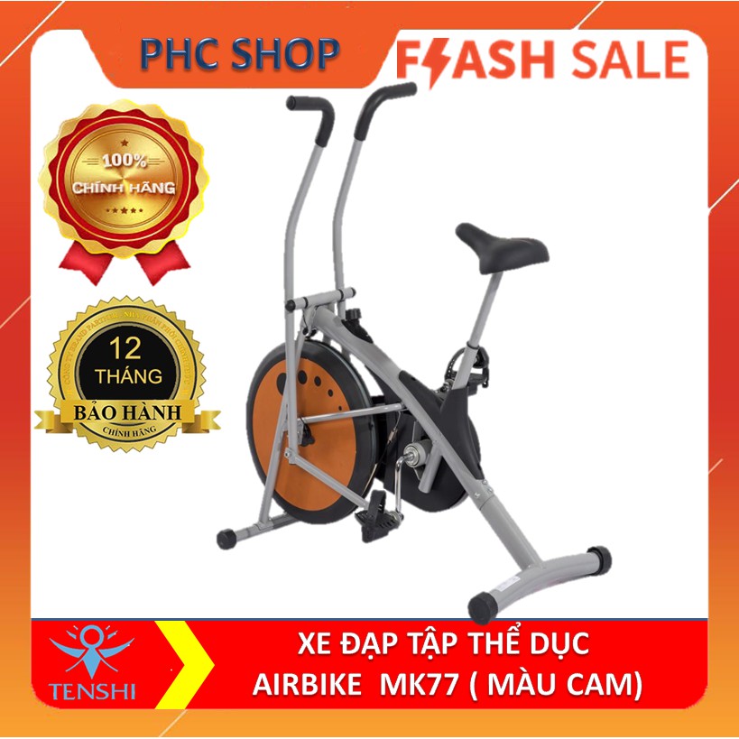 AIR BIKE - Xe đạp tập thể hình MK77 bảo vệ sức khoẻ ( MÀU CAM)
