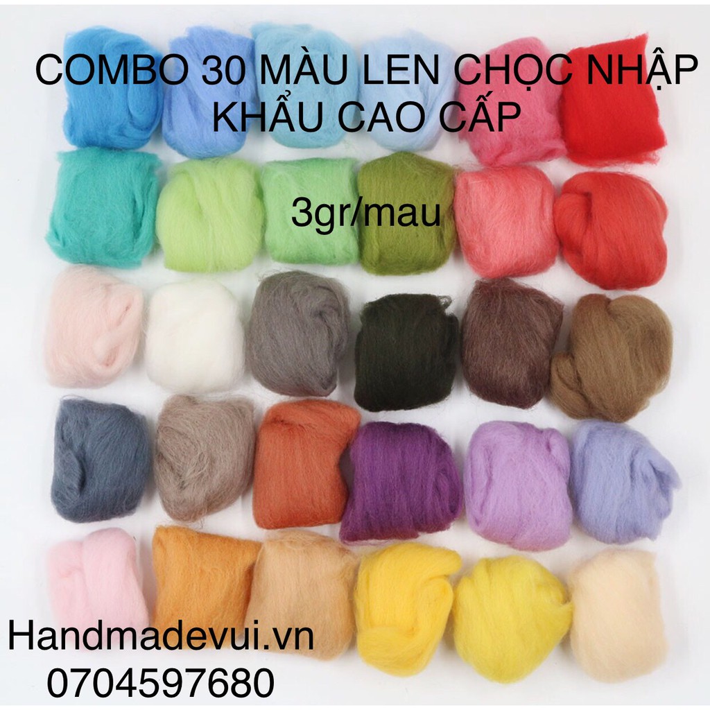 XÃ HÀNG BÁN LỖ_COMBO 30 màu len chọc