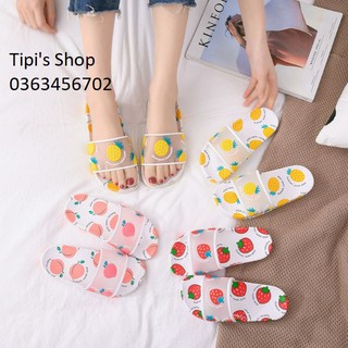 DÉP LÊ ĐI TRONG NHÀ TRÁI DÂU/ ĐÀO/ THƠM CHO BẠN GÁI - DÉP QUAI NGANG