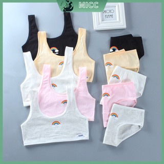Set Đồ Lót 2 Món Bằng Cotton Cho Bé Gái 7-12 Tuổi