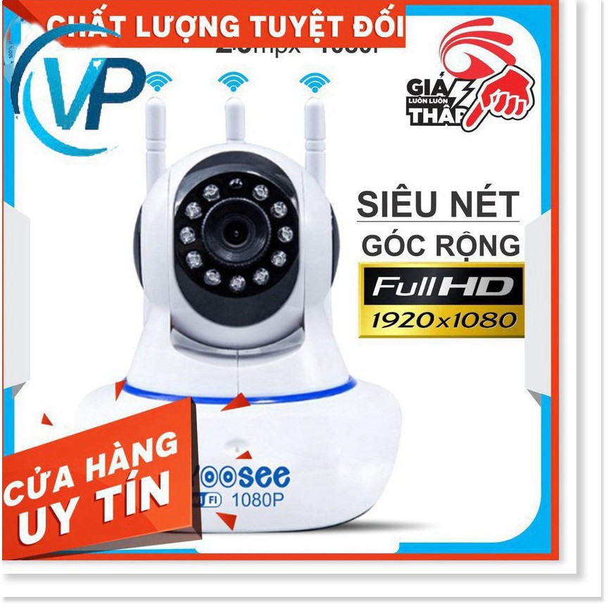 [ GIÁ HUỶ DIỆT] Camera Wifi Không Dây Yoosee 3 Râu 2.0 FULL 1080P