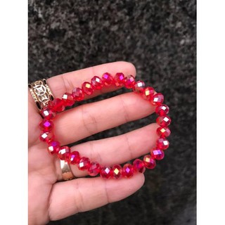 Vòng tay pha lê xanh dương cắt giác 8ly