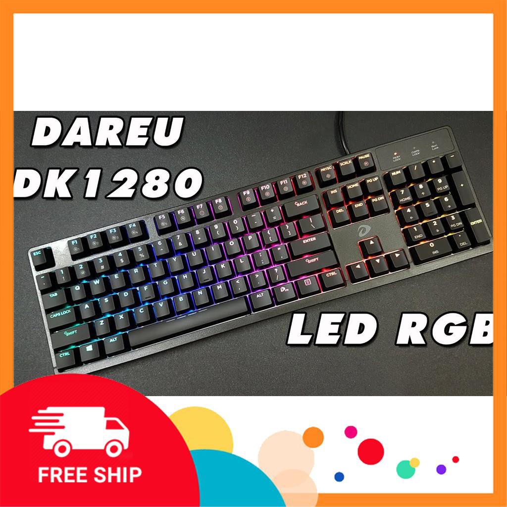 (A534) Bàn phím cơ chơi game DareU DK1280 RGB