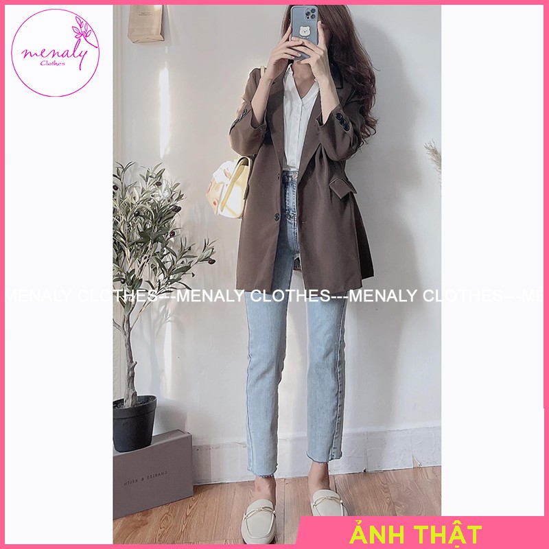 Áo vest nữ blazer dáng rộng hàn quốc BLD01