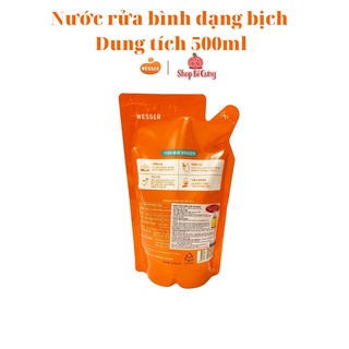 Nước rửa bình sữa Wesser 500ml dạng bịch