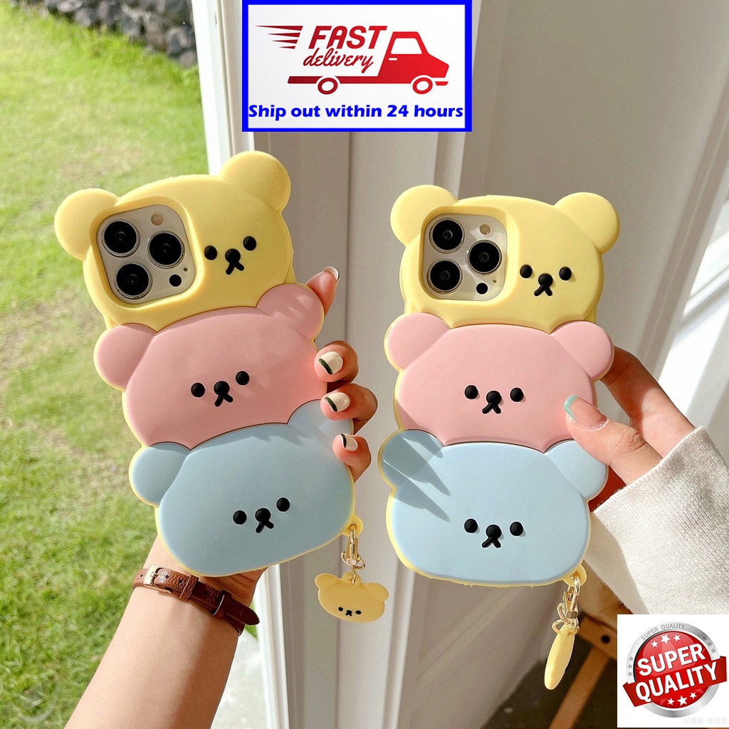 Ốp Điện Thoại Mềm Chống Sốc In Hình Gấu Hoạt Hình Cho iPhone 6S/7/8/SE2/6P/7P/8P/X/XS