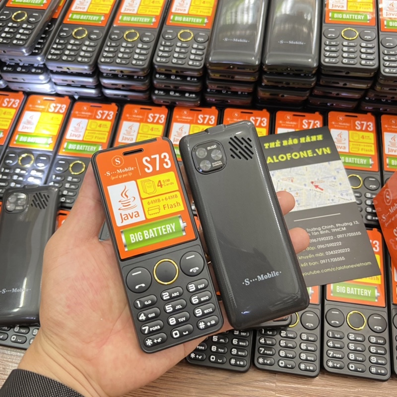Điện Thoại 04 sim 04 sóng Pin Trâu 3000MAH Chính Hãng Smobile S73 Bảo Hành 12 Tháng