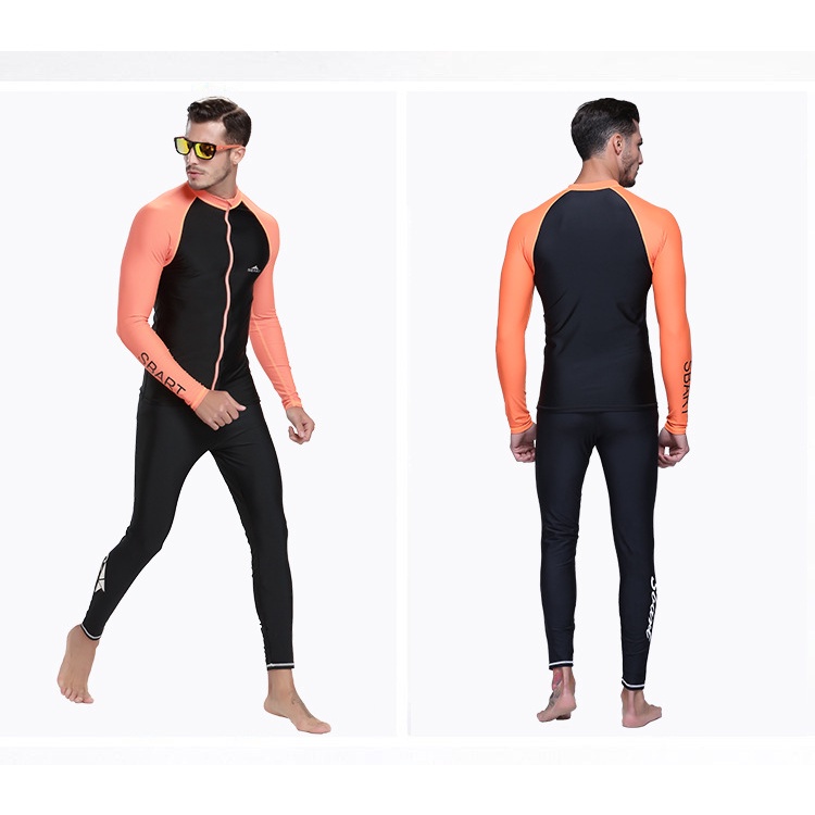 Áo bơi nam dài tay chống nắng, tia UV cao cấp co giãn có khóa thờI trang thể thao AN745