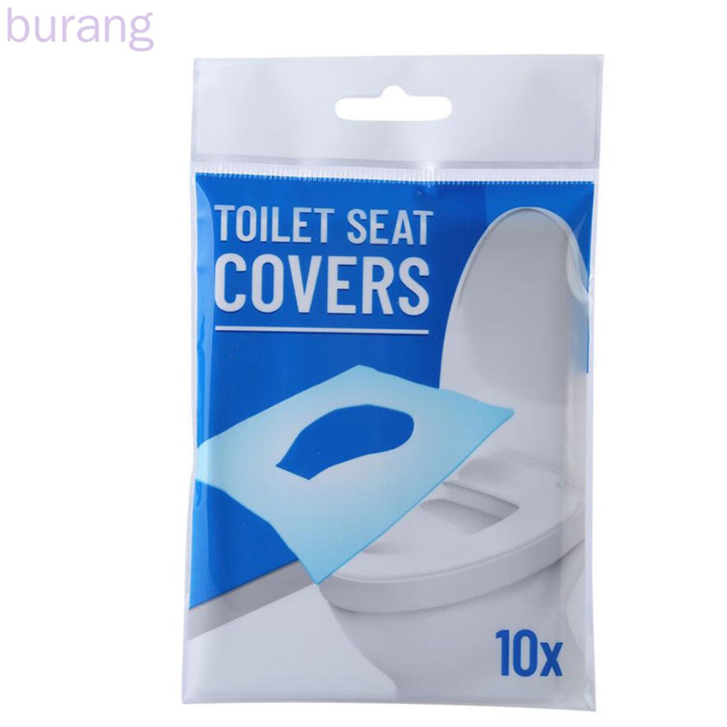 Set 10 miếng lót bệ ngồi bồn cầu dùng một lần an toàn tiện dụng khi đi du lịch