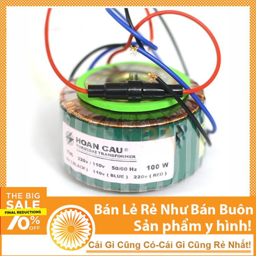 Biến Áp Xuyến 220VAC-110VAC Hoàn Cầu ( Dây Đồng 100% )