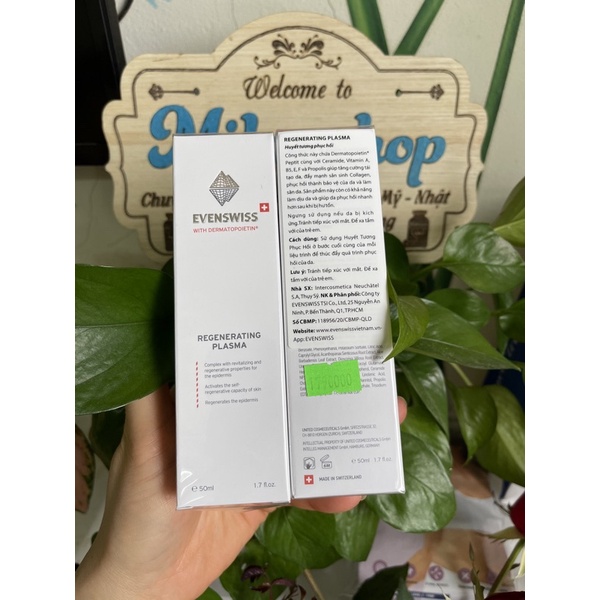 ✅ Huyết tương siêu phục hồi da Evenswiss Regenerating Plasma 50ml