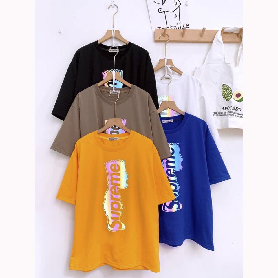 Áo Thun PHẢN QUANG 7 MÀU - Áo thun tay lỡ form rộng Unisex 38-65kg Nam Nữ - SUP.ERMEE  [ẢNH THẬT]