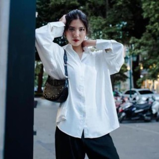 Sơ mi trắng trơn có bọ giư nhietFreesize - WOG