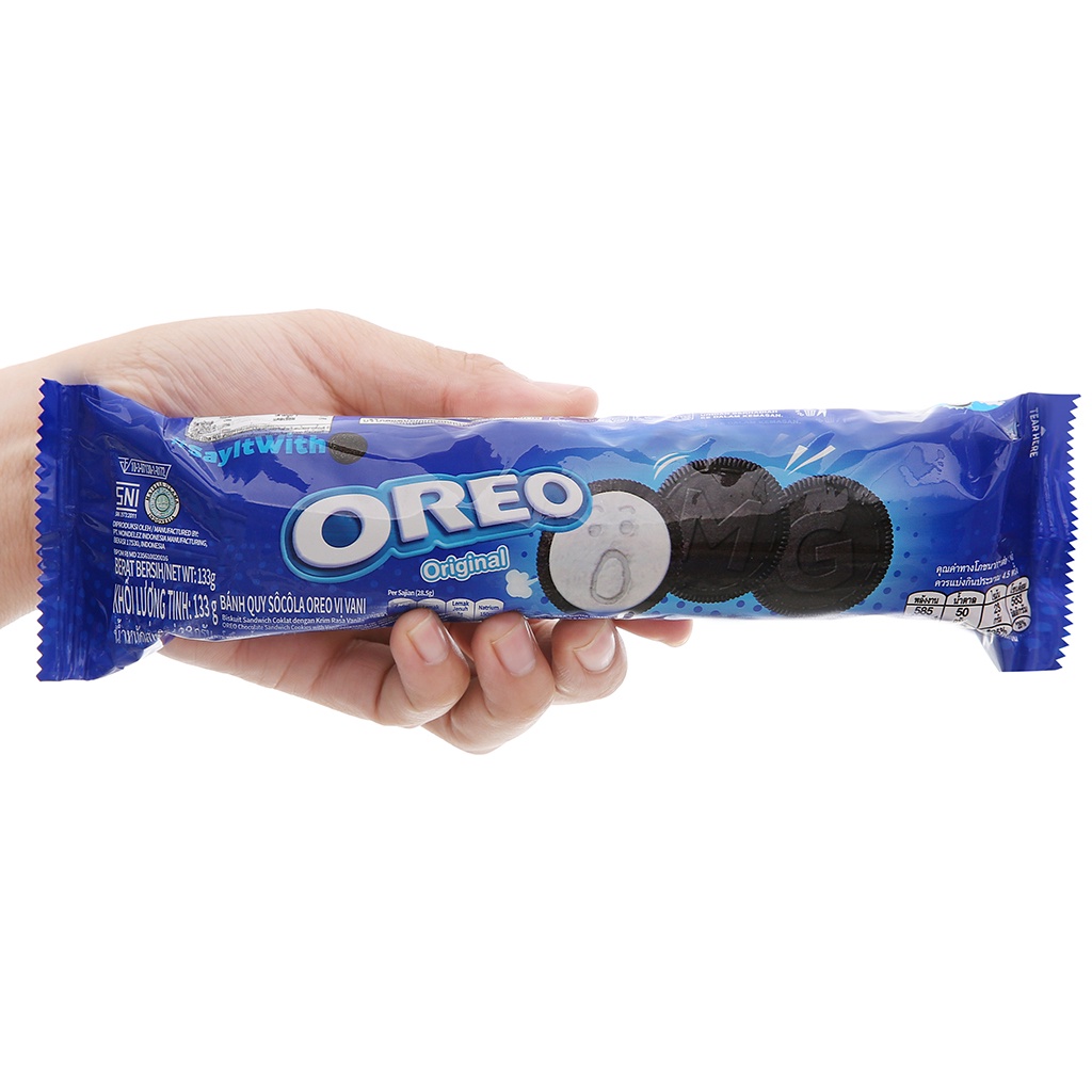 [Hoả Tốc TP Hà Nội] Thùng 24 Cây Bánh Quy Oreo 133g Đủ Vị: Vani, Dâu, Socola, Kem Lạnh