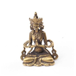 Mô Hình Tượng Bồ Tát Mật Tông Mini Bằng Đồng Thau