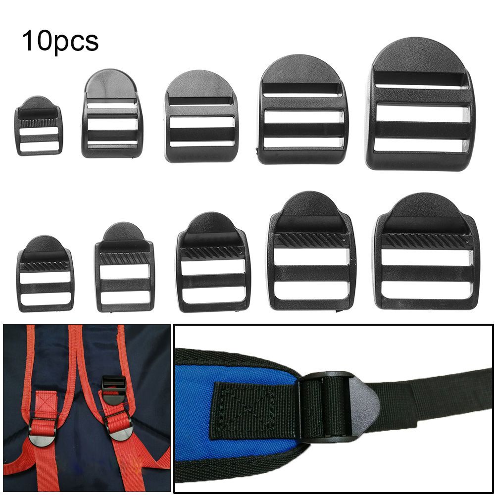 Set 10 khóa dây đeo balo bằng nhựa màu đen chất lượng cao | BigBuy360 - bigbuy360.vn