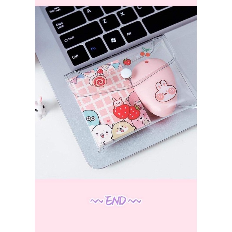 MINI WALLET/CARD HOLDER - ví mini trong suốt, ví mini có viền vải đựng phụ kiện - Tiệm nhà chun