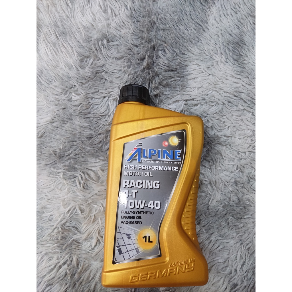 NHỚT ALPINE RACING - 4T 10W40 1L dành cho xe số, côn tay  Nhập khẩu chính hãng tử Đức