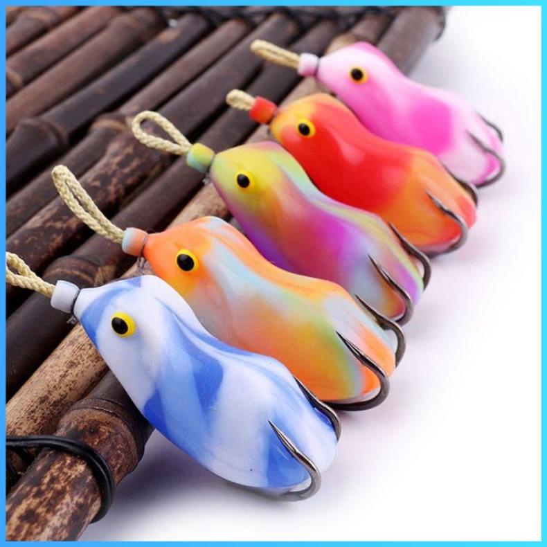 Mồi nhái giả câu lure Shumu siêu nhậy màu sọc dài 6cm nặng 15g