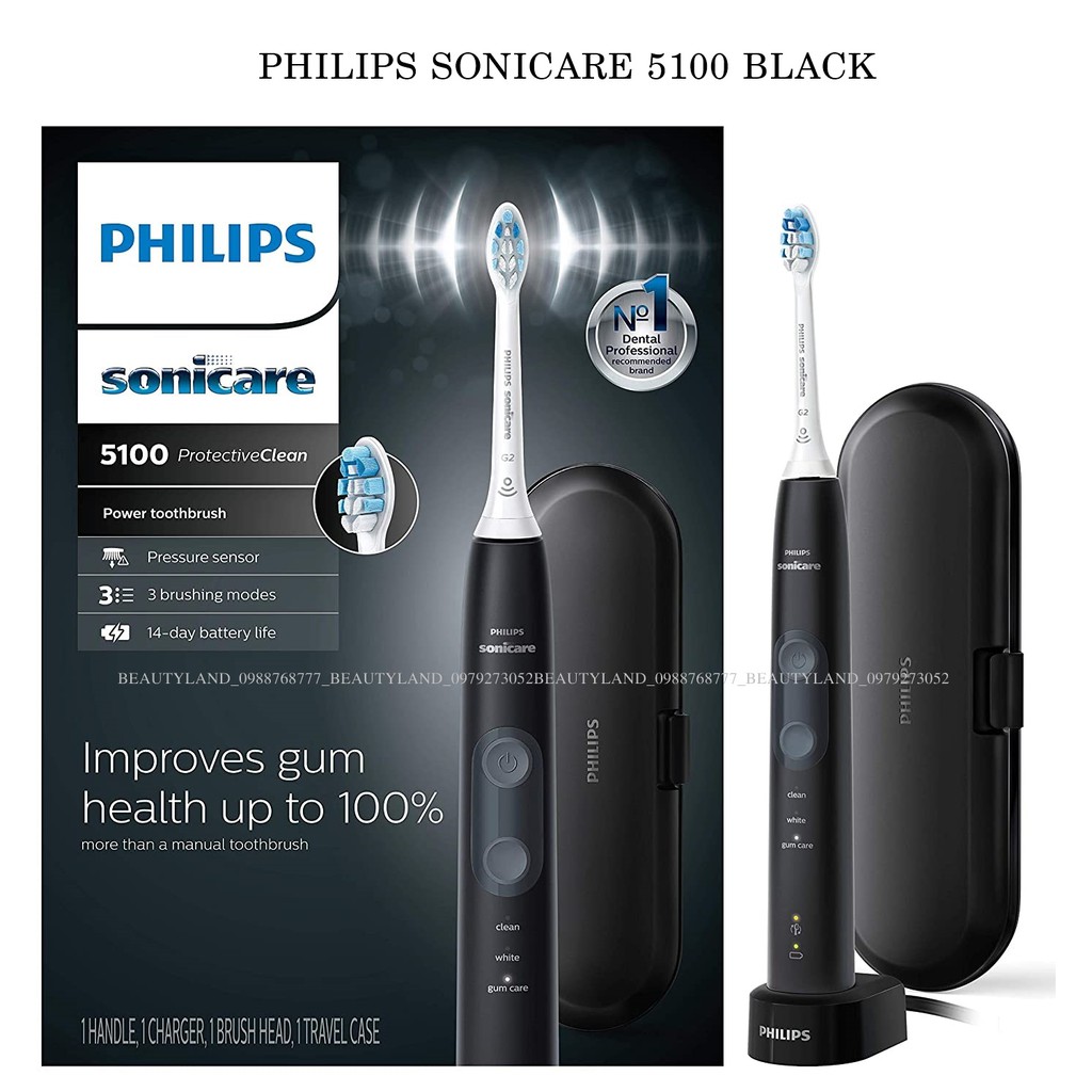 Bàn chải điện Philips Sonicare ProtectiveClean 1100 , 4100 , 5100 , 6100 , 7300 ( hàng mỹ )