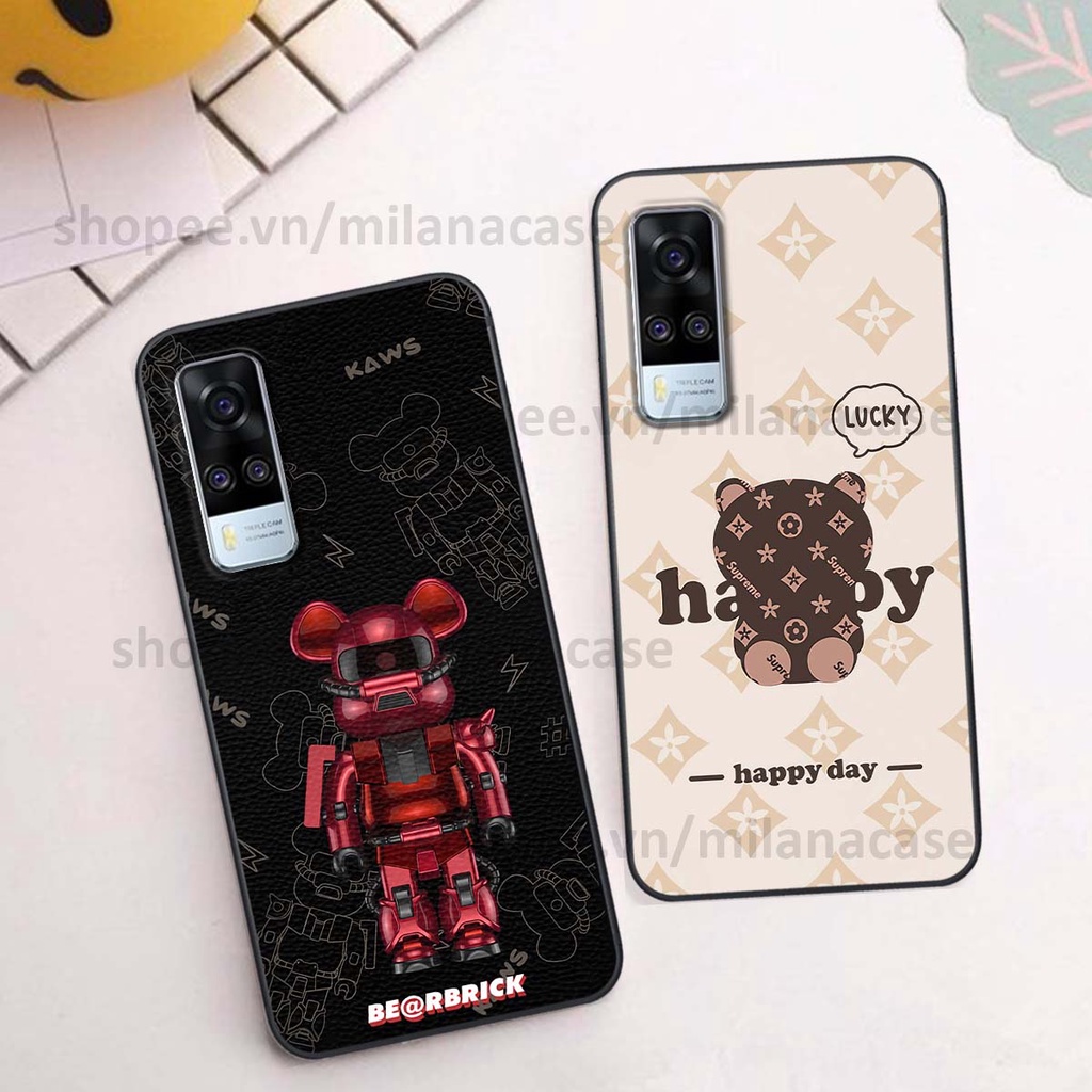 Ốp Vivo Y51 2020 gấu be@rBrick gấu Teddy Kaws siêu đẹp, phong cách, cá tính