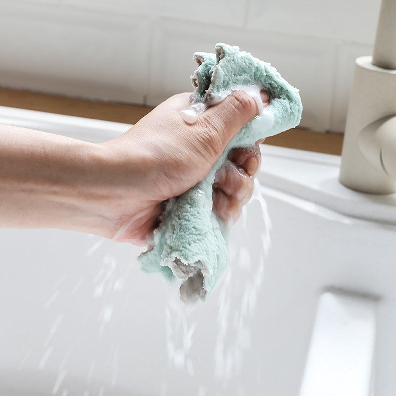 Khăn lau chén dĩa bằng sợi siêu mảnh thấm hút tốt cho nhà bếp
