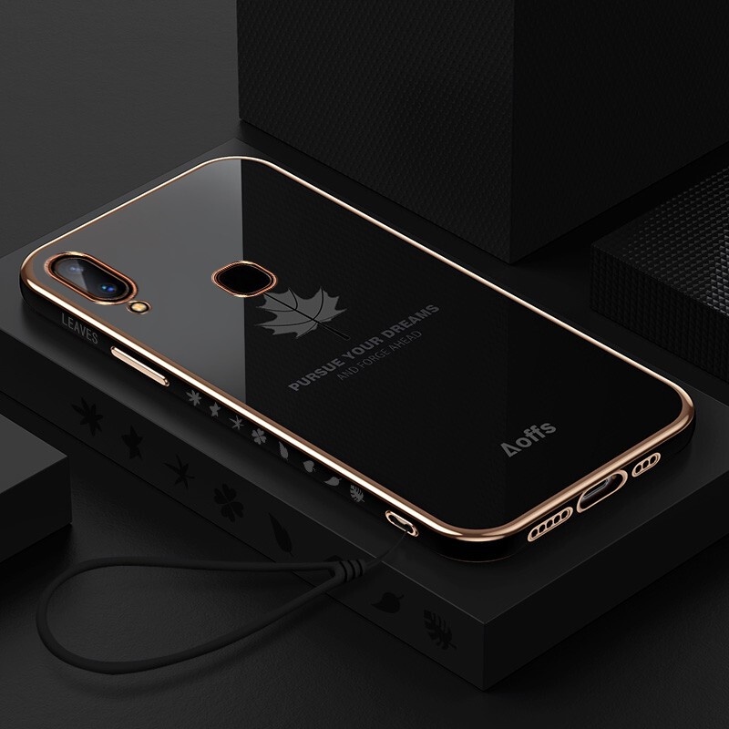 Ốp lưng VIVO v9 vivo v11i Ốp điện thoại gel silica mềm mạ điện góc phải chống sốc cho VIVO v9 v11i
