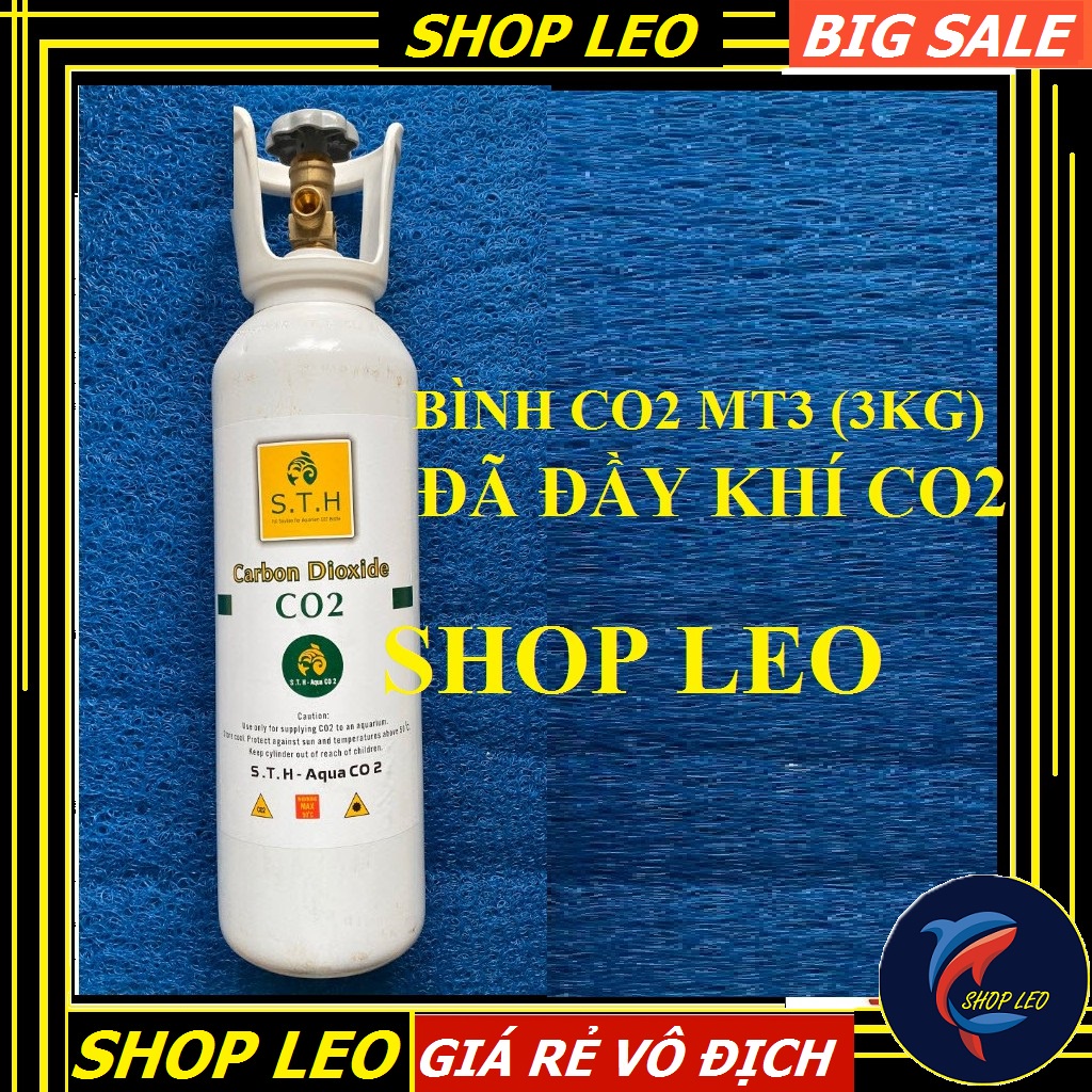 Bình Co2 (3Kg) Full Bộ Van Điện- Trọn bộ bình CO2 MT3 (3kg) - phụ kiện thủy sinh - shopleo