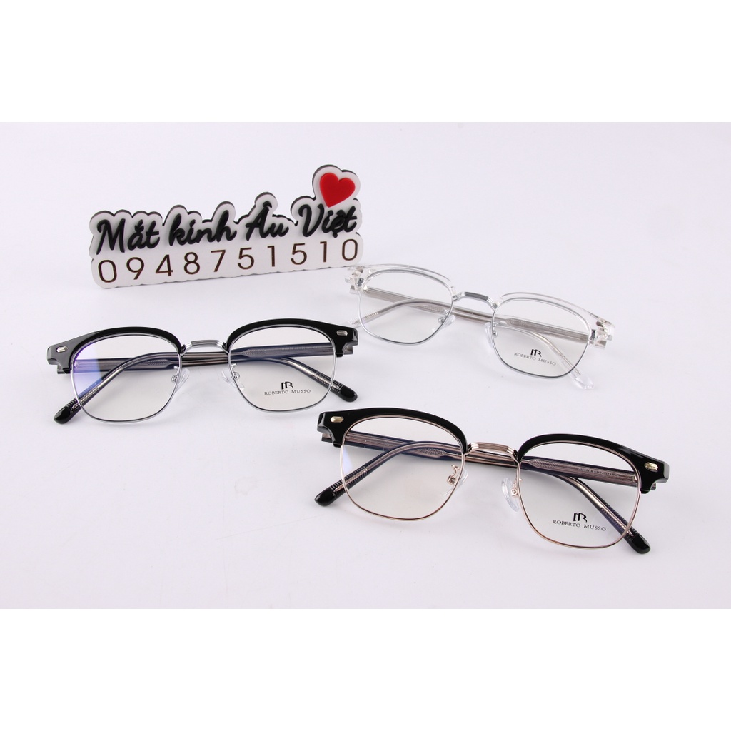 Gọng kính kim loại Roberto Musso dáng vuông full box