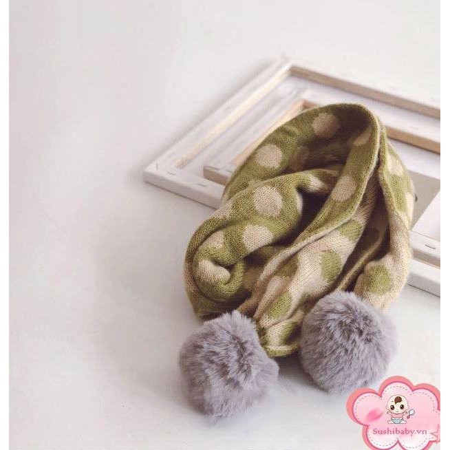 Khăn len cho bé xuất Hàn nhiều màu cho bé trai và bé gái chất liệu len mềm mại phong cách Hàn Quốc