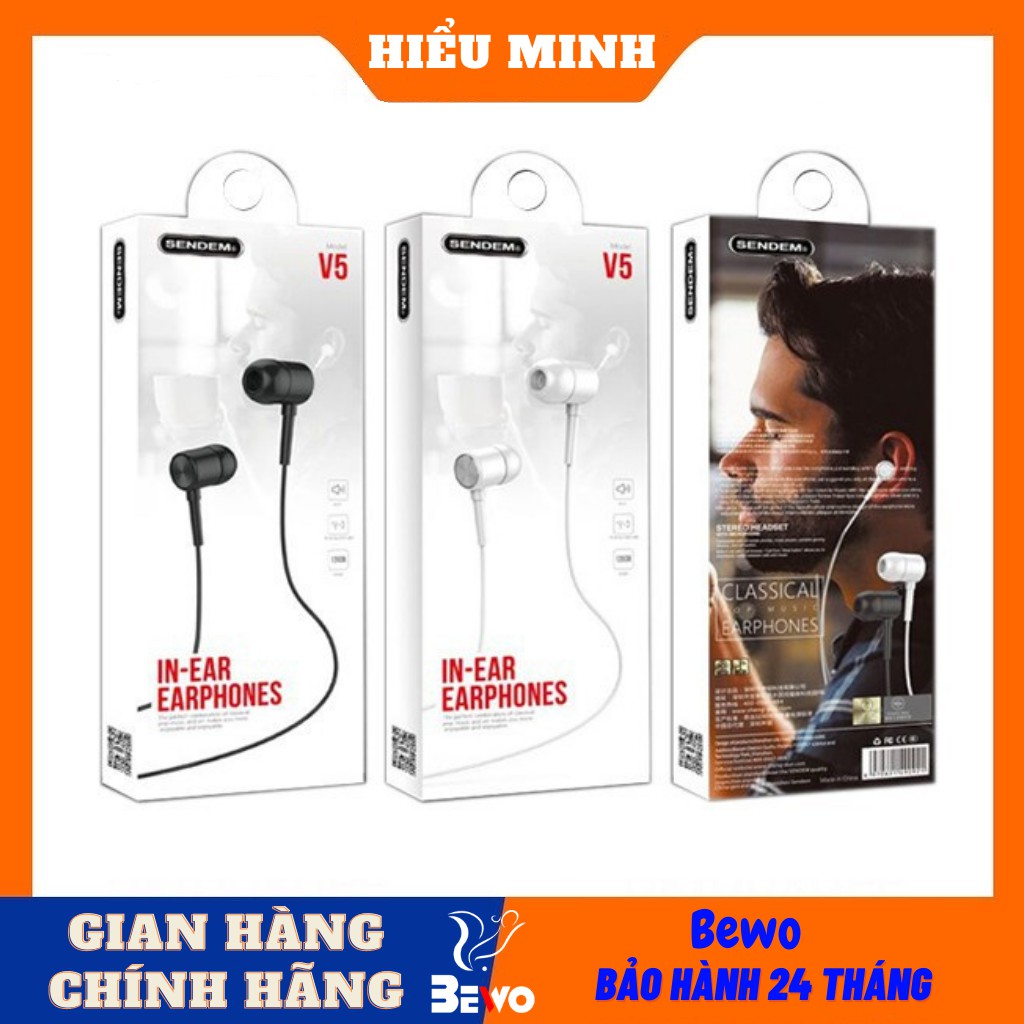 Tai nghe nhét tai Sendem V5 chính hãng ,tai nghe cho iphone, samsung, jack 3.5