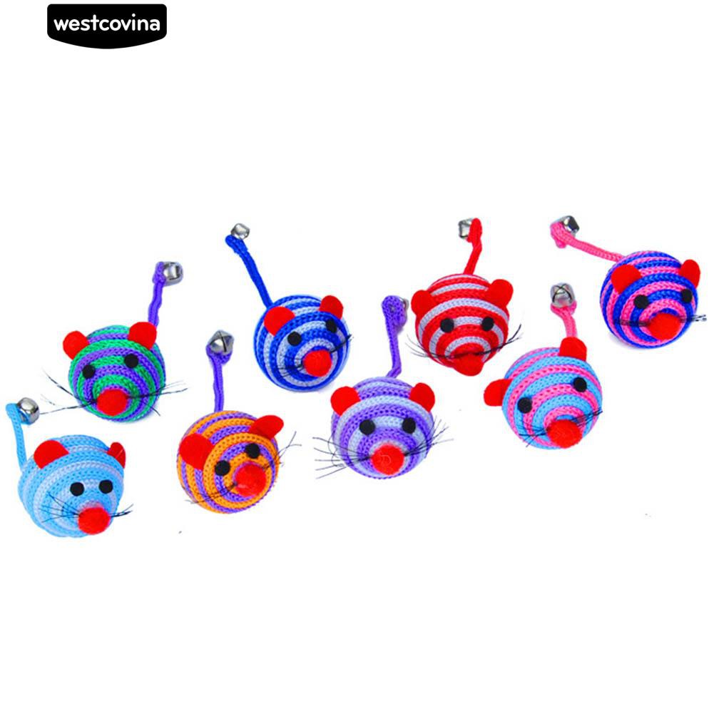 Đồ chơi quả bóng hình chuột đuôi có lục lạc thú vị cho mèo cưng