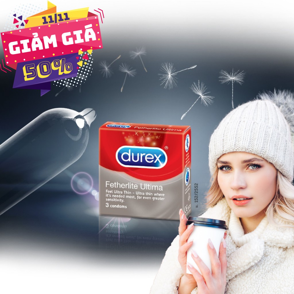 [ SIÊU RẺ ] Bao cao su Durex Fetherlite Ultima 3 bao [ SHOP YÊU THÍCH ]
