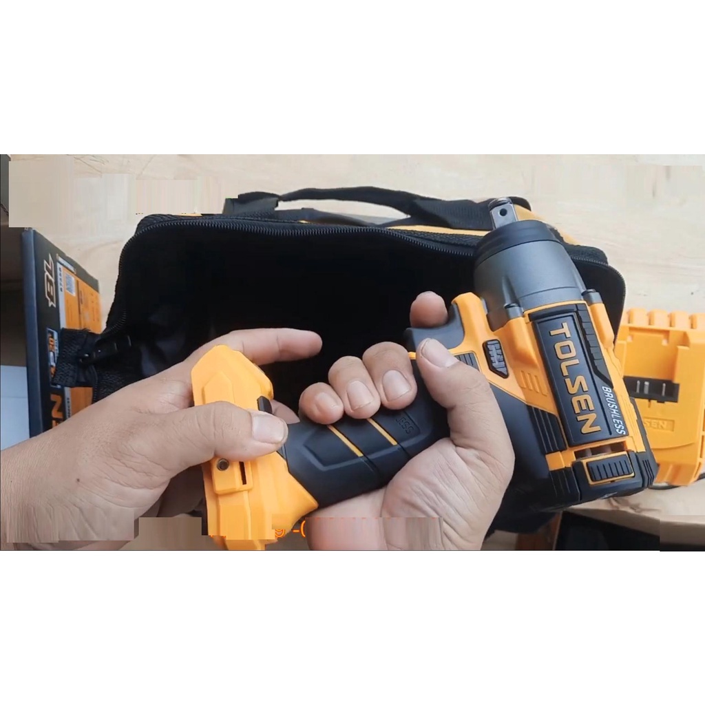MÁY MỞ BULON PIN 20V 1/2'' ĐỘNG CƠ KHÔNG CHỔI THAN TOLSEN 87258 - HÀNG CHÍNH HÃNG