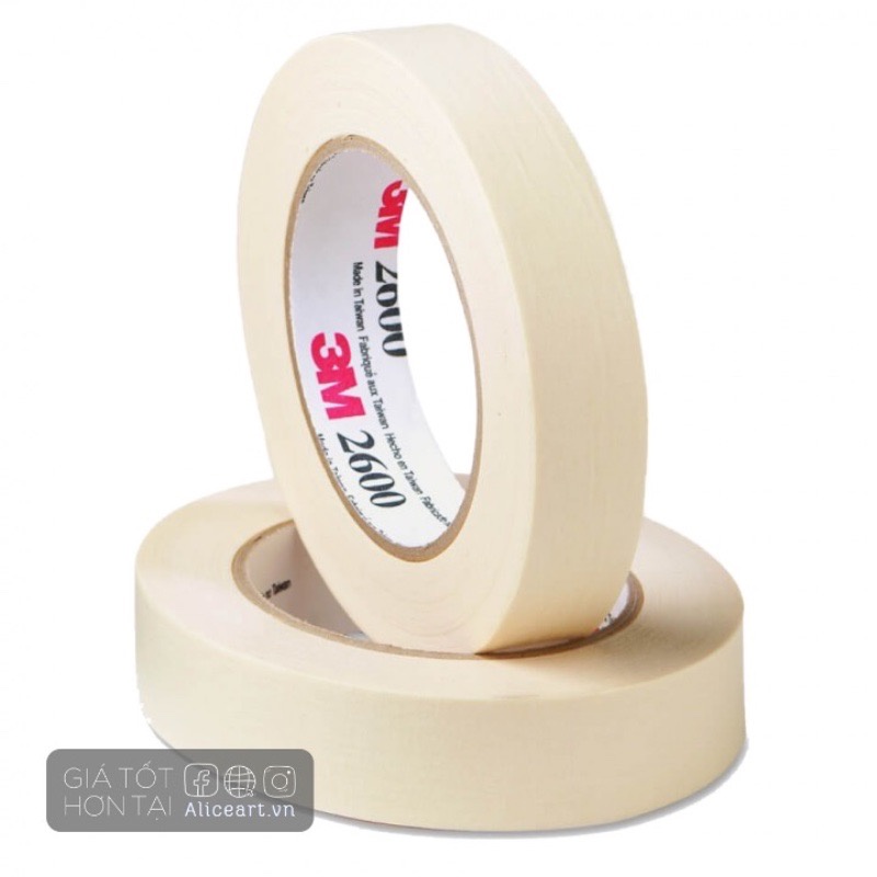 Masking tape - băng dính giấy chặn màu, bo tranh làm viền chống thấm nước