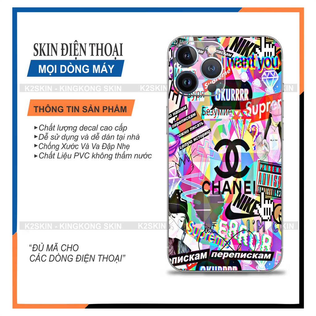 Dán Skin dành cho tất cả máy Androi và Iphone 5/5s/6/7plus/x/xsmax/11promax/12promax/13promax ( SKU 192)