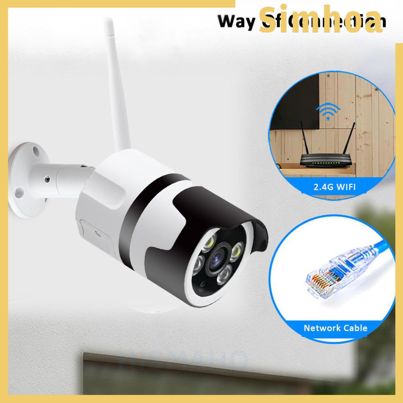 Camera An Ninh Kết Nối Wifi Hd Hỗ Trợ Thẻ Nhớ 64g