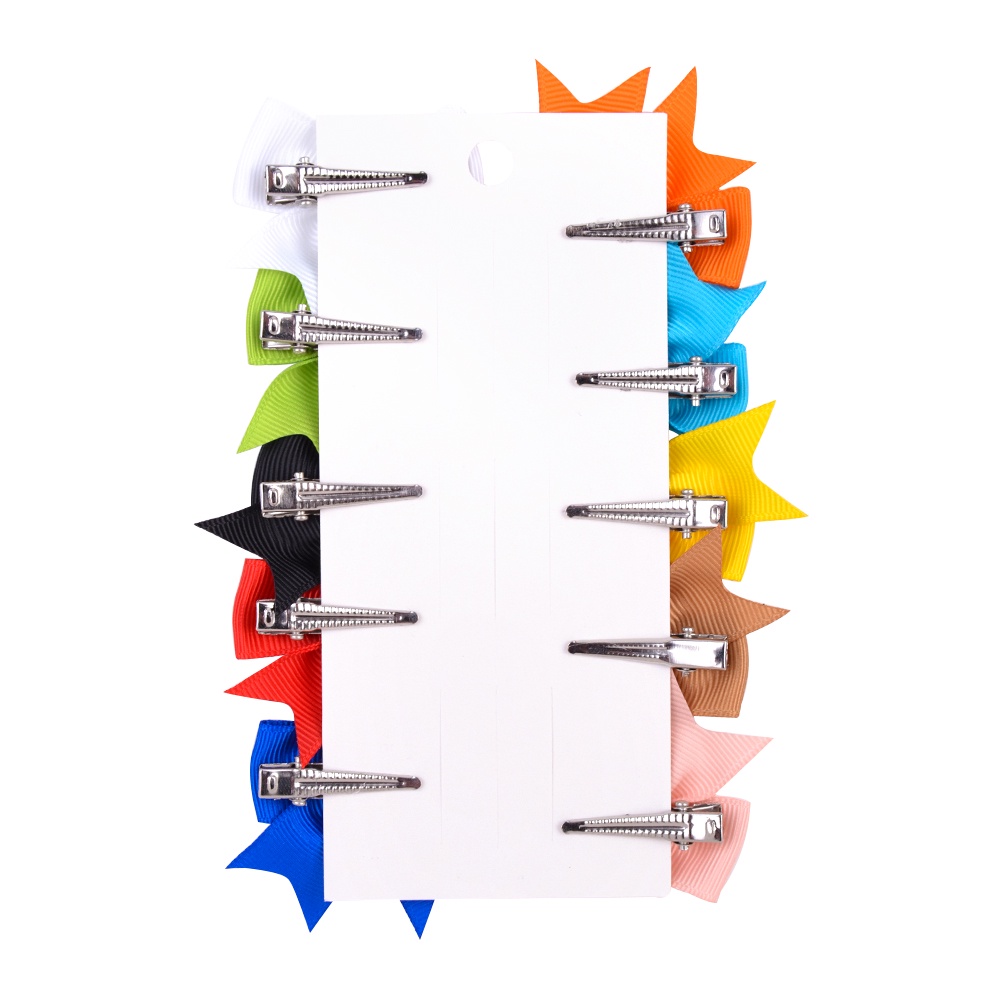 Set 10 kẹp tóc KIDSBOWS đính nơ ruy băng dễ thương cho bé gái