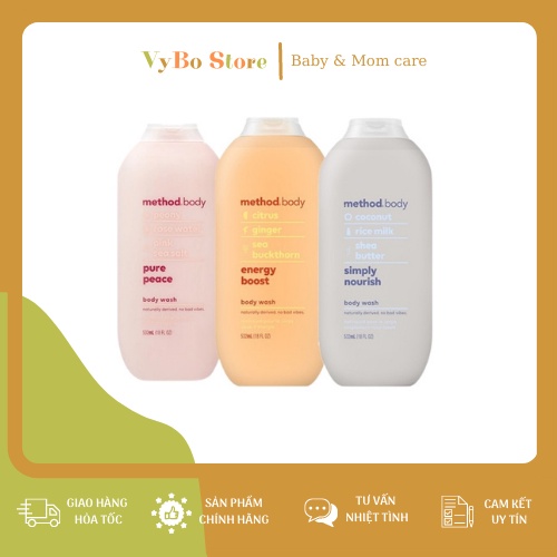 Sữa tắm Method Body Úc 535ml - [Hàng Úc, đủ bill] - VyBo Store