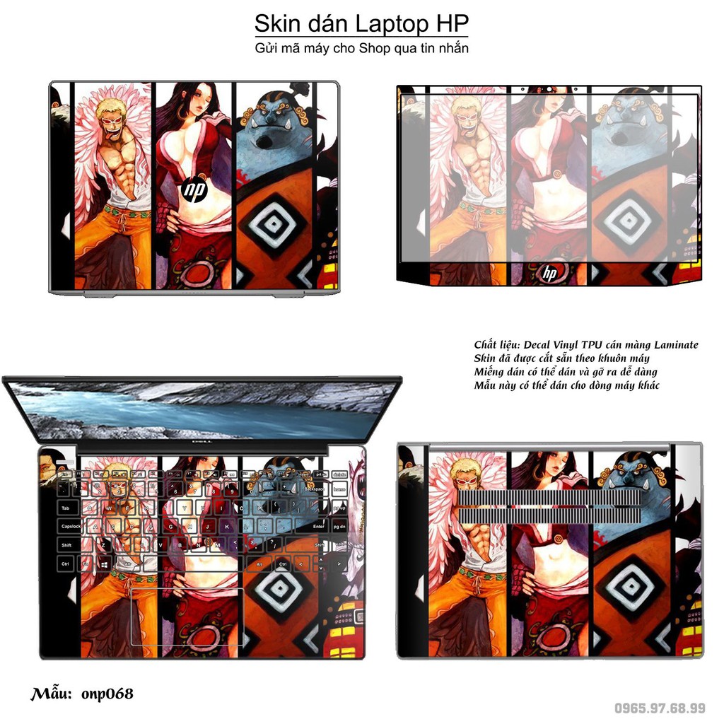 Skin dán Laptop HP in hình One Piece _nhiều mẫu 4 (inbox mã máy cho Shop)