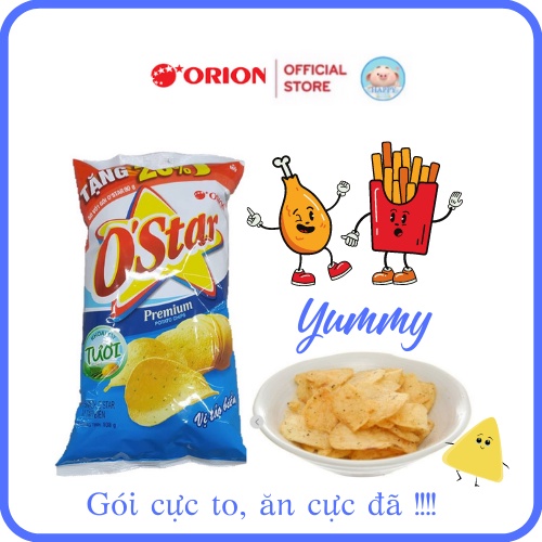 *Bánh snack khoai tây Orion® O'star vị tảo biển gói 108g