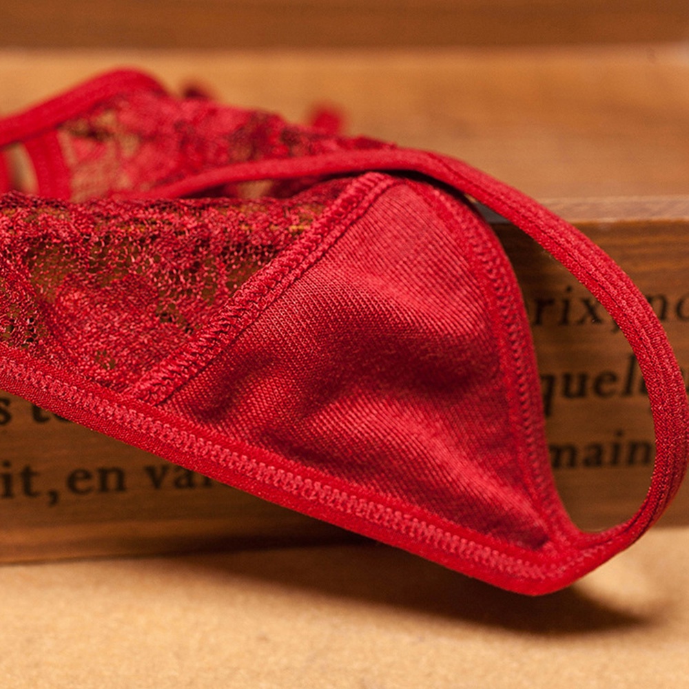 Quần Lót Lọt Khe Phối Ren Đính Ngọc Trai Thời Trang Quyến Rũ Cho Nữ