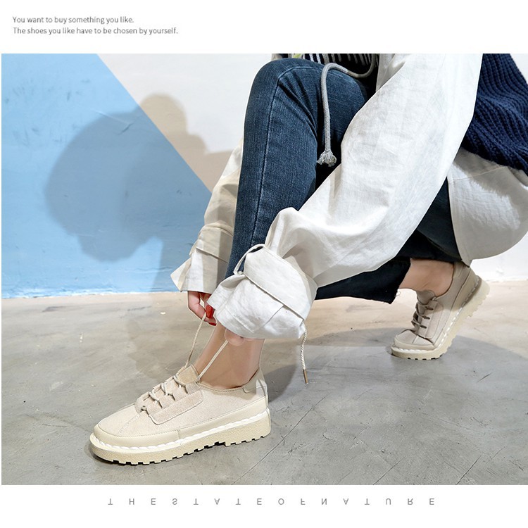 Ulzzang Baalsstock Giày da nữ mũi tròn thời trang Hàn CP347 order order 3 tuần | BigBuy360 - bigbuy360.vn