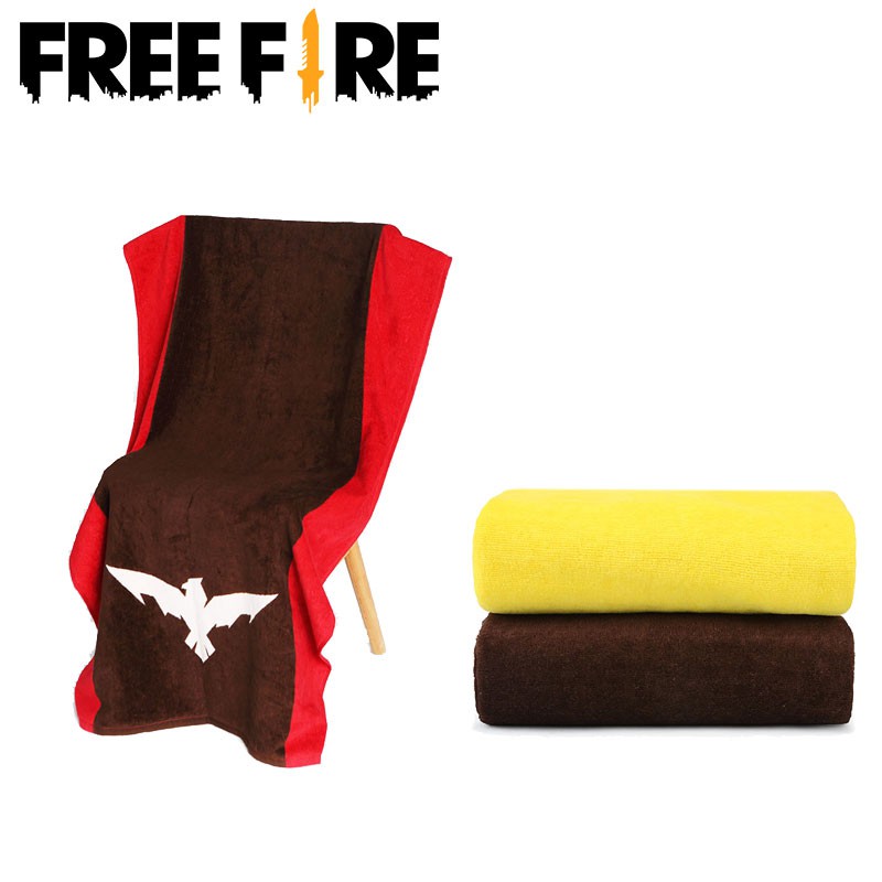 Free Fire Brown Heroic Bath Towel Cotton 100% 35*75cm/70*140cm