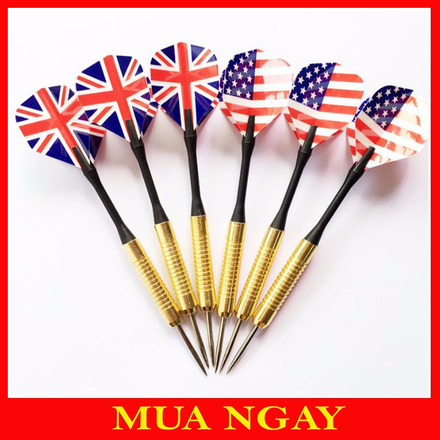 Bộ 03 cây ph.i tiê.u thân dẻo, logo cờ các nước độc đáo