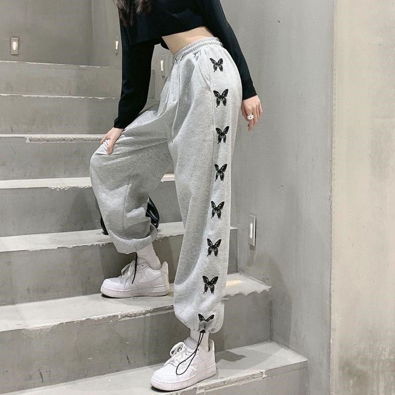 Quần thể thao harem lưng cao dáng rộng phong cách thời trang Hong Kong cho nữ quần tây nữ jl-ydk-07