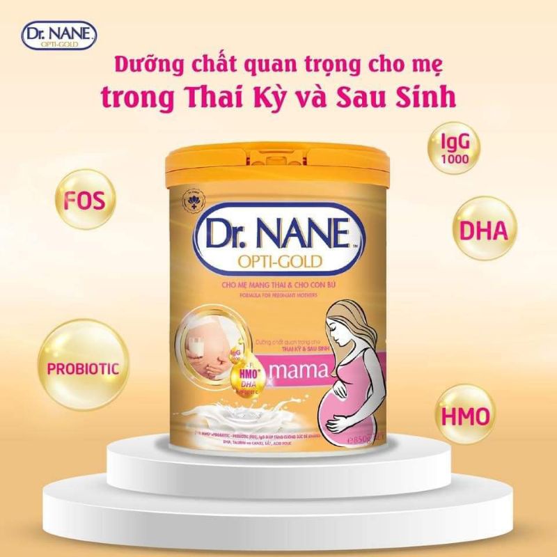 sữa non Dr.NANE Mama cho mẹ mang thai & cho con bú lon 800g