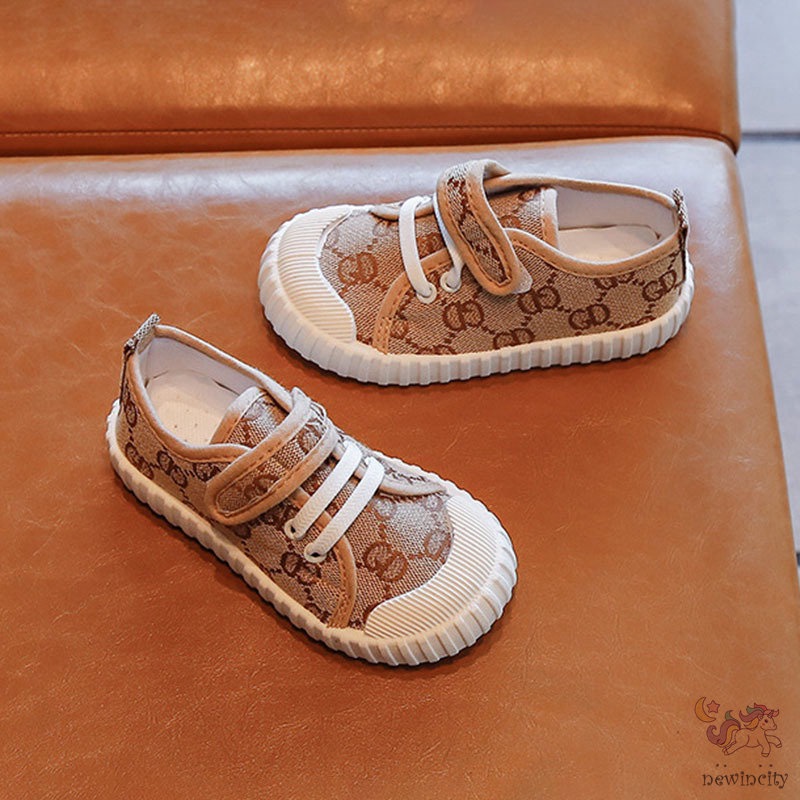 Giày Vải Canvas Đế Mềm In Họa Tiết Thời Trang Hàn Quốc Dễ Thương Thoải Mái Cho Bé