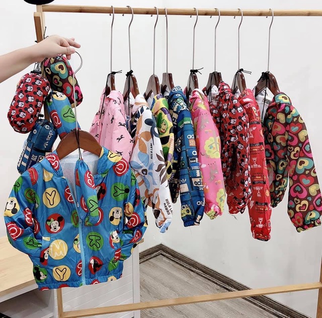 Áo gió cho bé trai/ bé gái 2 lớp