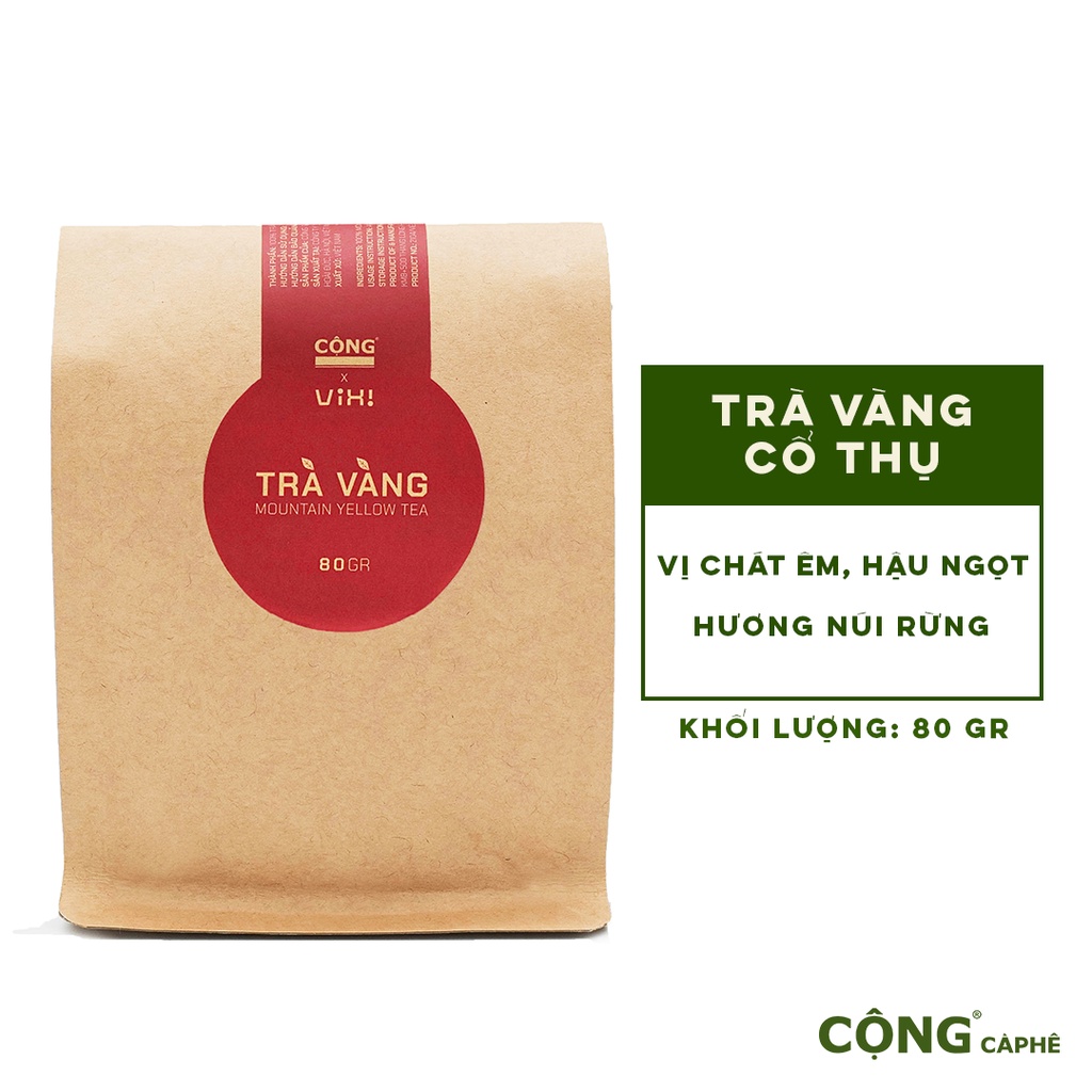 Trà vàng cổ thụ Cộng Cà Phê x ViXi 80 gram